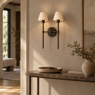 Duvessa Travertine Double Sconce