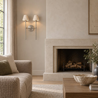 Duvessa Travertine Double Sconce