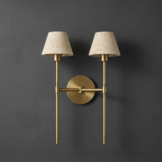 Duvessa Travertine Double Sconce