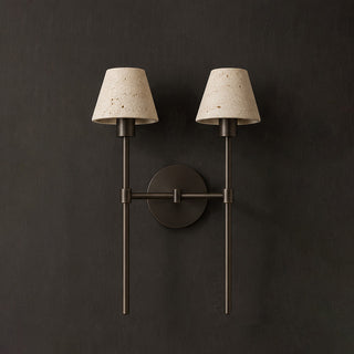 Duvessa Travertine Double Sconce