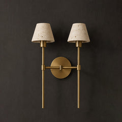 Lacquered Burnished Brass & White