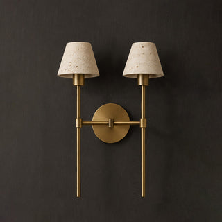 Duvessa Travertine Double Sconce