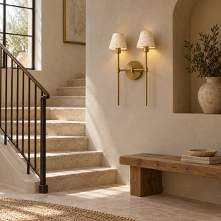 Duvessa Travertine Double Sconce