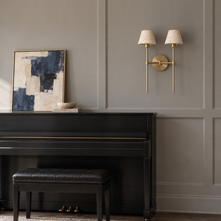 Duvessa Travertine Double Sconce