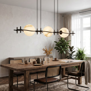 Ecliptic Alabaster Linear Pendant Light