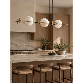 Ecliptic Alabaster Linear Pendant Light