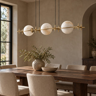 Ecliptic Alabaster Linear Pendant Light