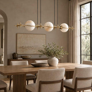 Ecliptic Alabaster Linear Pendant Light