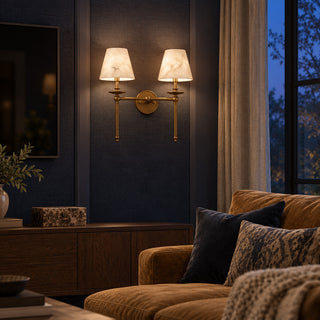 Elora Bobeche Alabaster Sconce