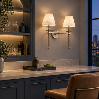Elora Bobeche Alabaster Sconce