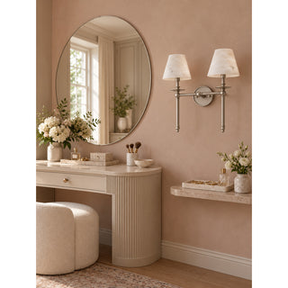 Elora Bobeche Alabaster Sconce