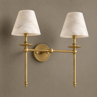 Elora Bobeche Alabaster Sconce