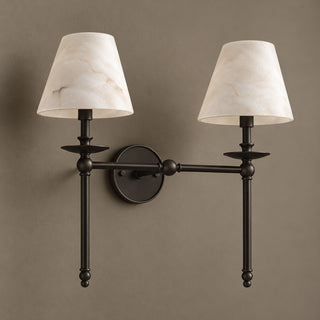 Elora Bobeche Alabaster Sconce