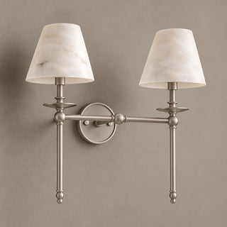 Elora Bobeche Alabaster Sconce
