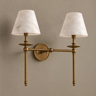 Elora Bobeche Alabaster Sconce