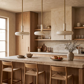 Equinox Alabaster Disc Pendant Light