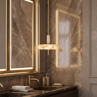 Equinox Alabaster Disc Pendant Light