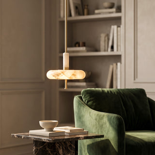 Equinox Alabaster Disc Pendant Light