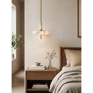 Equinox Alabaster Disc Pendant Light