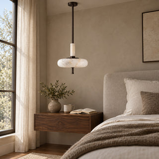 Equinox Alabaster Disc Pendant Light