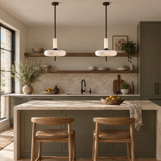 Equinox Alabaster Disc Pendant Light