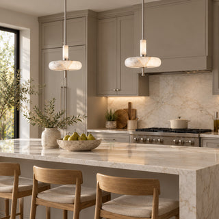 Equinox Alabaster Disc Pendant Light