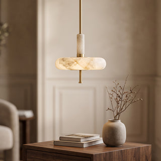 Equinox Alabaster Disc Pendant Light