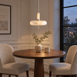 Equinox Alabaster Disc Pendant Light