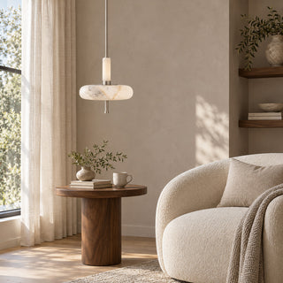 Equinox Alabaster Disc Pendant Light