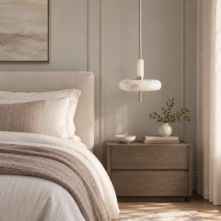 Equinox Alabaster Disc Pendant Light