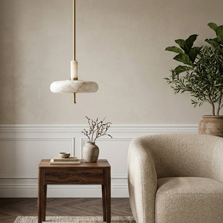 Equinox Alabaster Disc Pendant Light