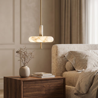 Equinox Alabaster Disc Pendant Light