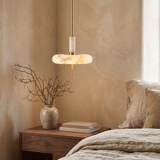 Equinox Alabaster Disc Pendant Light