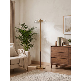 Equinox Glass Disc Floor Lamp