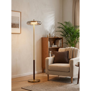 Equinox Glass Disc Floor Lamp