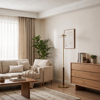 Equinox Glass Disc Floor Lamp