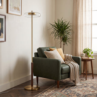 Equinox Glass Disc Floor Lamp