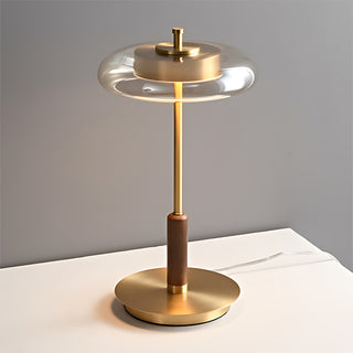 Equinox Glass Disc Table Lamp