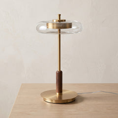 Brass & Walnut color & Clear (Warm Light)