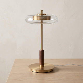 Equinox Glass Disc Table Lamp