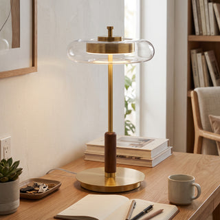 Equinox Glass Disc Table Lamp