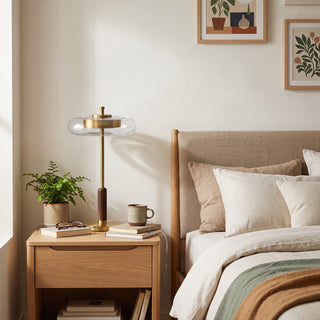 Equinox Glass Disc Table Lamp