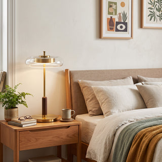 Equinox Glass Disc Table Lamp