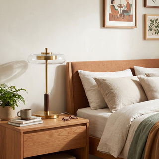 Equinox Glass Disc Table Lamp