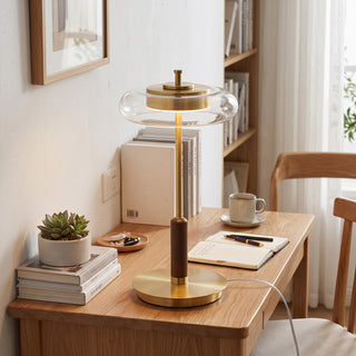 Equinox Glass Disc Table Lamp