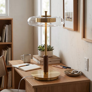 Equinox Glass Disc Table Lamp