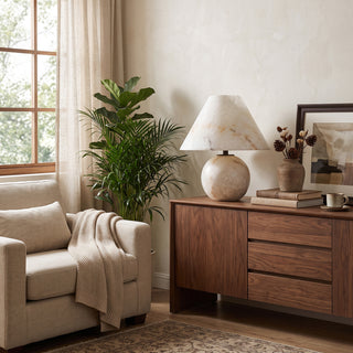 Ilvana Alabaster Sphere Table Lamp