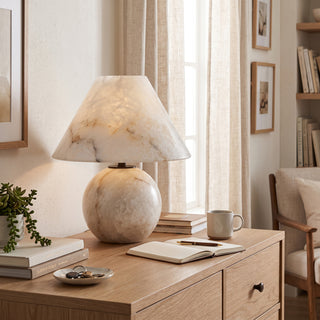 Ilvana Alabaster Sphere Table Lamp