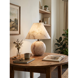 Ilvana Alabaster Sphere Table Lamp