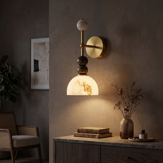 Olinda Beaded Stone Wall Sconce